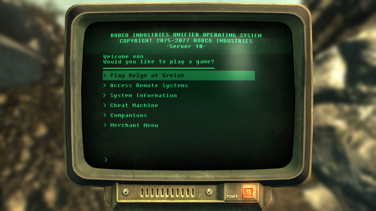 Fallout 3 Personal Cheat Terminal. - Other Topics - RealModScene